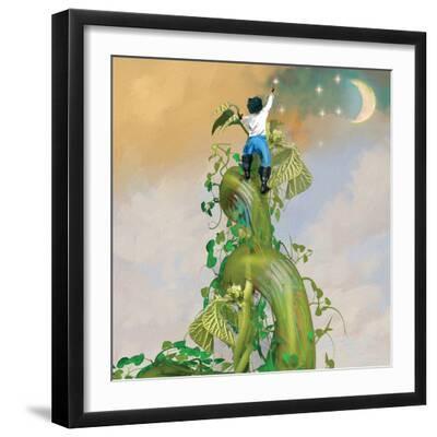 Beanstalk - Black Framed Art Print Wall Art, 16x16
