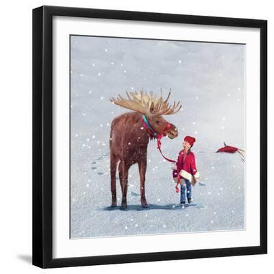 Best Friends - Black Framed Art Print Wall Art, 16x16
