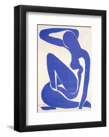 Blue Nude I, c.1952 - Black Framed Art Print Wall Art, 9x12