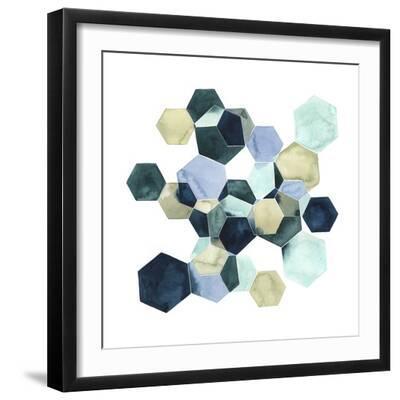 Crystallize I - Black Framed Art Print Wall Art, 16x16