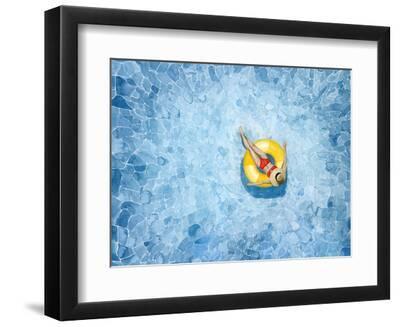 Floating II - Black Framed Art Print Wall Art, 12x9