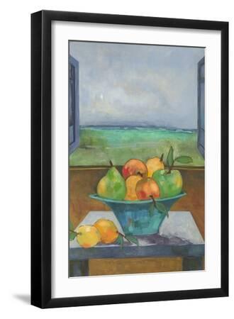 Fruit Bowl I - Black Framed Art Print Wall Art, 12x18