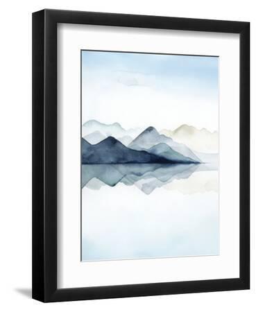 Glacial I - Black Framed Art Print Wall Art, 9x12