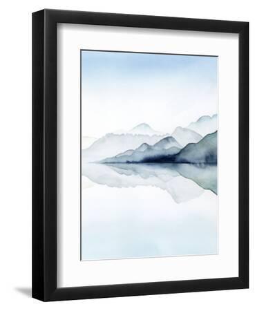 Glacial II - Black Framed Art Print Wall Art, 9x12