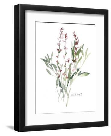Herb Garden Sketches V - Black Framed Art Print Wall Art, 9x12