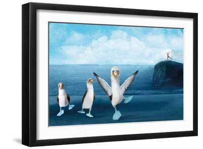 If You Were A Blue Footed Booby - Black Framed Art Print Wall Art, 18x12
