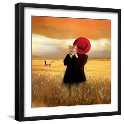 If You Were A Fox - Black Framed Art Print Wall Art, 16x16