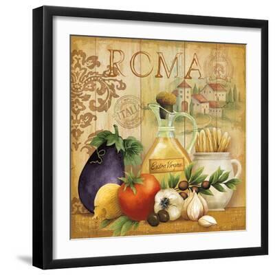 Italian Kitchen I - Black Framed Art Print Wall Art, 16x16