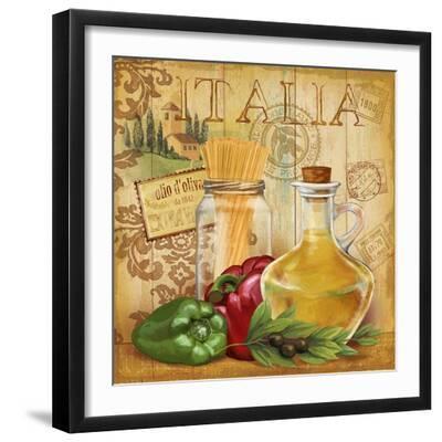 Italian Kitchen II - Black Framed Art Print Wall Art, 16x16