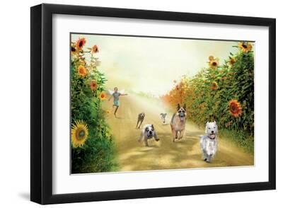 Leading The Pack - Black Framed Art Print Wall Art, 18x12