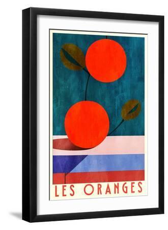 Les Oranges - Black Framed Art Print Wall Art, 12x18
