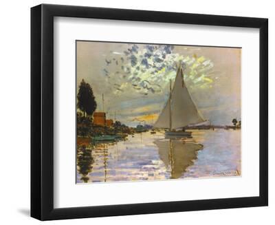 Monet: Sailboat - Black Framed Art Print Wall Art, 12x9