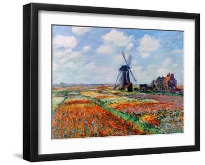 Monet: Tulip Fields, 1886 - Black Framed Art Print Wall Art, 16x12