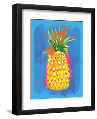 Pineapple - Black Framed Art Print Wall Art, 9x12