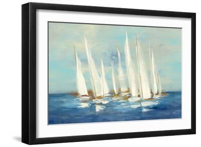 Regatta Sail - Black Framed Art Print Wall Art, 18x12