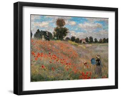 The Poppy Field - Black Framed Art Print Wall Art, 16x12