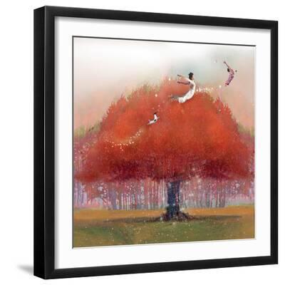 Up We Go - Black Framed Art Print Wall Art, 16x16