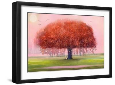 Wishing Tree - Black Framed Art Print Wall Art, 18x12
