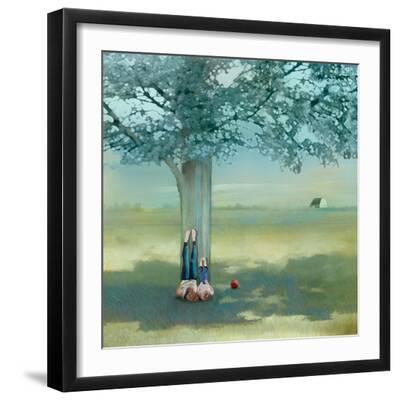 You and Me - Black Framed Art Print Wall Art, 16x16